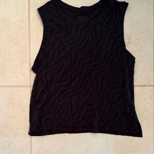 Evolution and Creation Black Patterned Muscle Tee